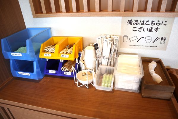 お子様用の食器なども用意されている