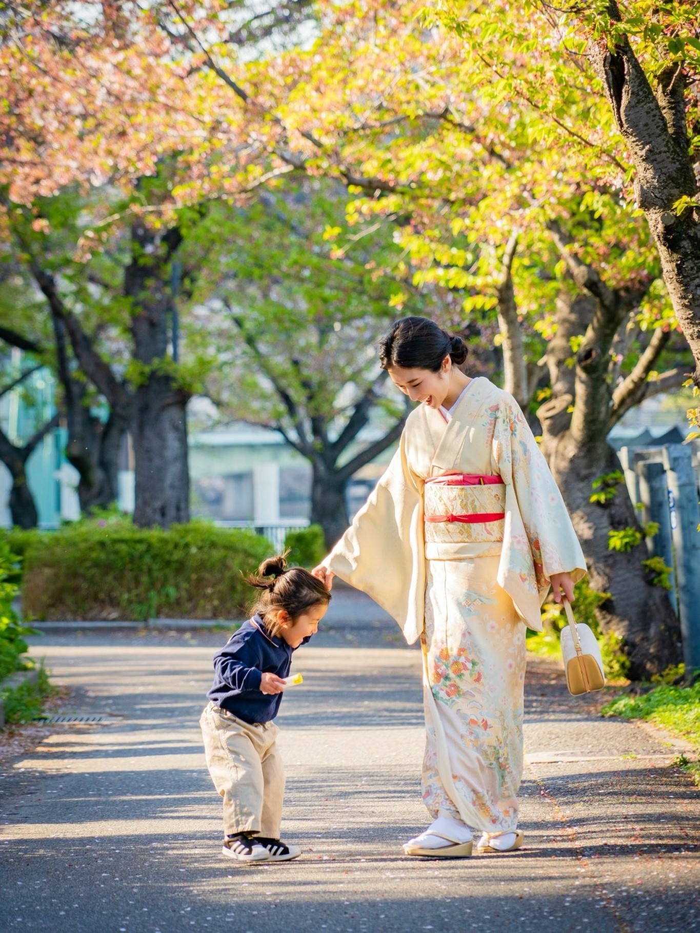 入園式・入学式着物のママ（母親）のロングの髪形（ヘアスタイル）とヘアアレンジ８