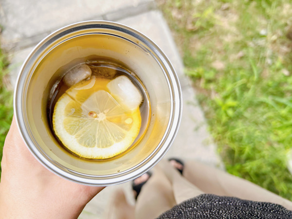 カルディ　レモンティーを水筒に