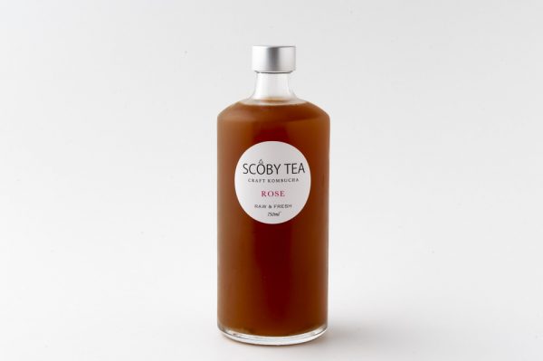 SCOBYTEA生クラフトコンンブチャ（ローズ）ボトル