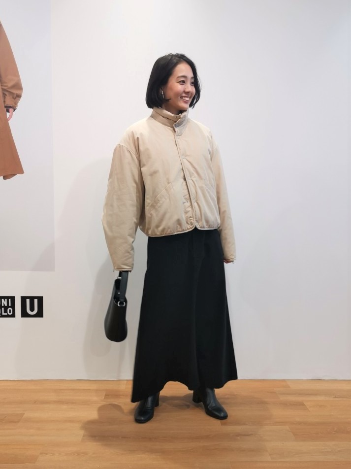 UNIQLO U（ユニクロ ユー）ウォーマージャケットのコーディネート。