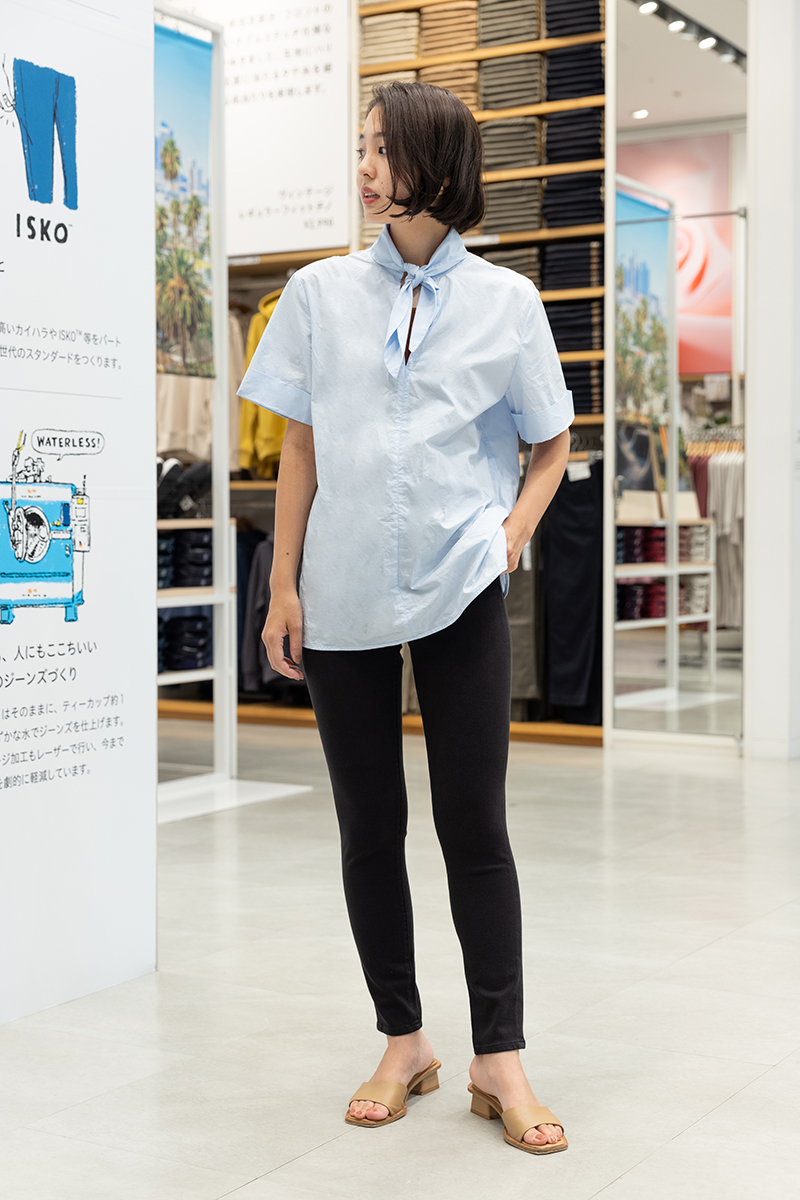 ユニクロ（UNIQLO）のスキニーハイライズアンクルジーンズ、サイズ感