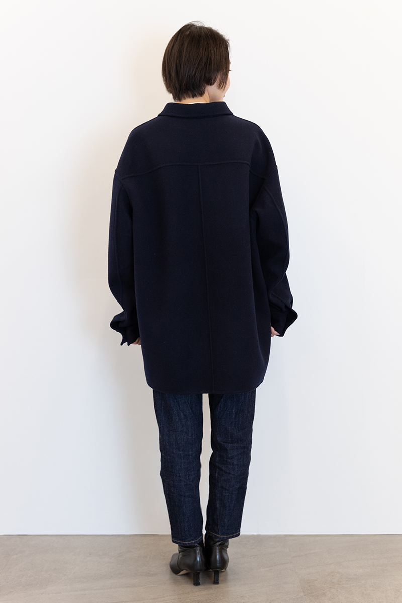 新品】ユニクロ ウールダッフルコート Mサイズ ネイビー J ジル