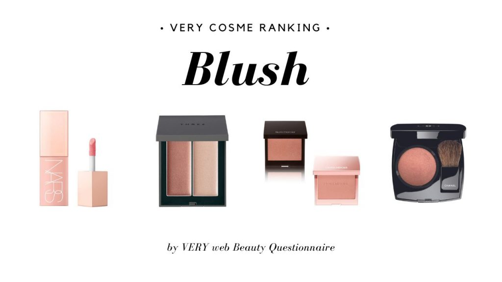 VERY読者の愛用ランキング／チーク部門（NARS、シャネル、ローラ メルシエ、THREE）