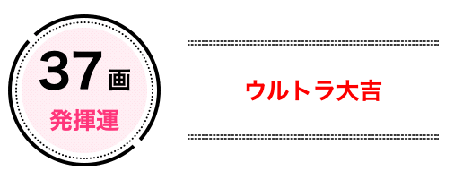 37画は「発揮運」でウルトラ大