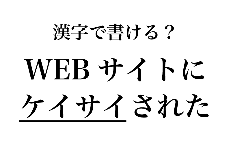 「ケイサイ」が本文中にあります