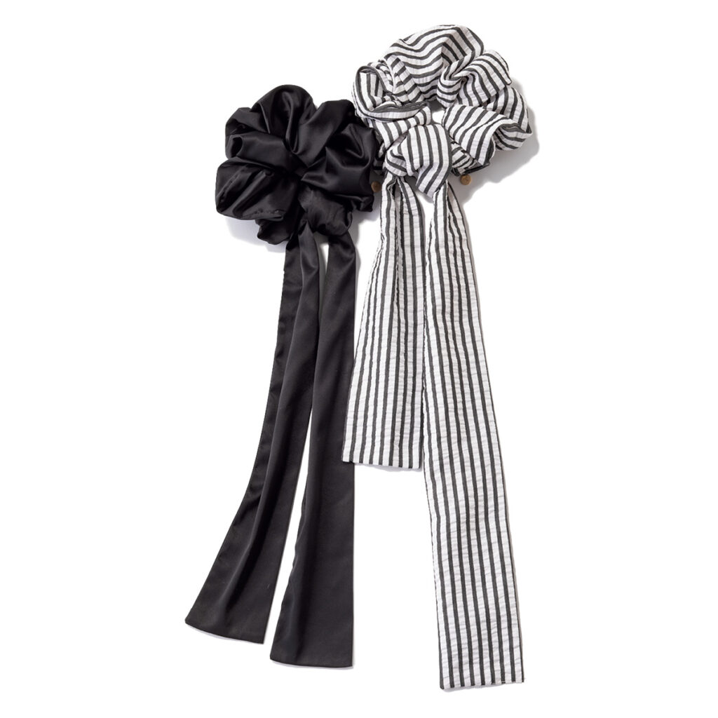 長めリボンのシュシュ