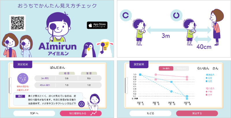 簡易視力測定アプリケーション「AImirun®（AImirun）」（iOS専用）