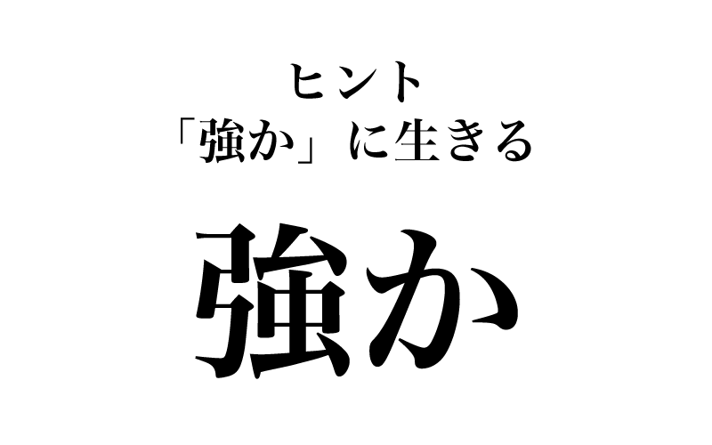 最初は、「激動の時代を強かに生